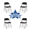 Officesource Steel Folding Chairs Steel Folding Chair with Padded Seat and Back, 4PK OSGS4903VBK - alternate 2